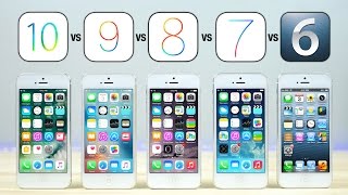 iOS 10 vs iOS 9 vs iOS 8 vs iOS 7 vs iOS 6 on iPhone 5 Speed Test [upl. by Nrev]