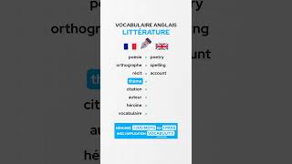 Le vocabulaire anglais de la littérature 🇬🇧 [upl. by Nowad]