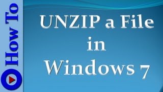 How to UNZIP a File in Windows 7 [upl. by Akenit]