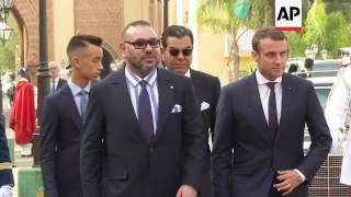 Macron and King Mohammed VI hold talks in Rabat [upl. by Yla]