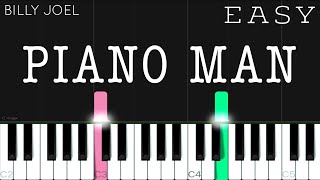 Billy Joel  Piano Man  EASY Piano Tutorial [upl. by Alanna40]