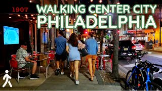 WALKING DOWNTOWN PHILADELPHIA  Center City Night Walk  Many People Outdoor Dining  Philly Tour [upl. by Platt]