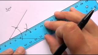 Constructing an Angle of 30 degrees [upl. by Ahsiemaj872]