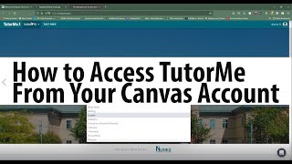 How to Access TutorMe in Canvas [upl. by Annohs390]