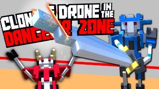 ROBOT SWORD FIGHTING ARENA  Clone Drone in the Danger Zone 1 [upl. by Lleda]