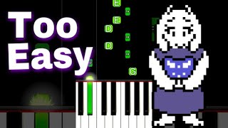 Undertale OST 085  Fallen Down  EASY Piano Tutorial Shorts [upl. by Nnyloj]