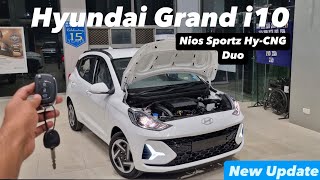 2024 Updated New Hyundai Grand i10 Nios Sportz 12 HyCNG Duo Review [upl. by Nonnelg822]