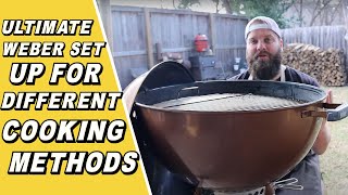 Ultimate Weber Charcoal Kettle Grill Set Up For Different Cooking Methods  ft Chuds BBQ [upl. by Aicilanna354]