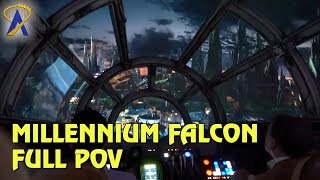 Full Millennium Falcon Smugglers Run POV in Star Wars Galaxys Edge [upl. by England289]