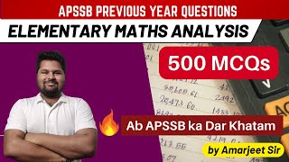 500 MCQs I APSSB MATHS PREVIOUS YEAR QUESTIONS PART 5 by AMARJEET SIR I UDC I LDC I CSL I CHSL [upl. by Marquet]