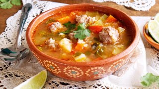 Albondigas Mexican Meatball Soup  Muy Bueno [upl. by Onia890]