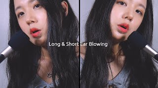 ASMR Ear Blowing Long amp Short  Foam mic  Rode nt5  Deep Breathing  Twin ASMR No Talking [upl. by Yrocej]