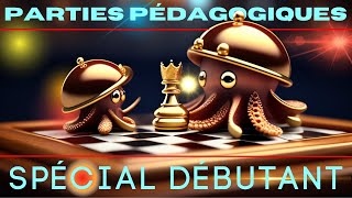 4 parties déchecs pédagogiques 🐙 1000 à 1500 ELO [upl. by Adalia]