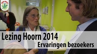 Ervaringen van de bezoekers van de Helende Hennep lezing in Hoorn 2 Nov2014 [upl. by Ynaittirb]