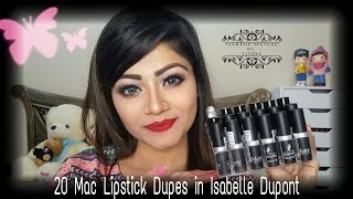 20 Mac Lipstick Dupes in Affordable Drugstore Brand  Isabelle Dupont [upl. by Ettezoj]