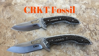 CRKT Fossil knife Ikoma design large and small sizes IKBS bearings framelock flipper knives [upl. by Anikehs]