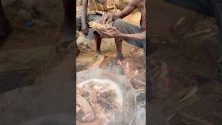 Eating while cooking is very common at Hadzabe tribe [upl. by Nimaynib94]