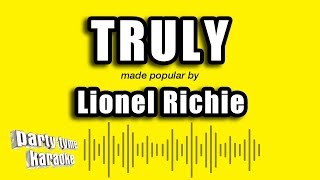 Lionel Richie  Truly Karaoke Version [upl. by Luckin388]