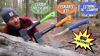 WHATS THE BEST BIG HATCHET  CHEAP GerberFiskarsEstwing [upl. by Nyrrad]