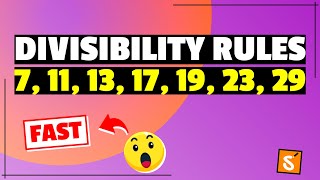 Prime Number Divisibility Rules 2 3 5 7 11 17 13 19 23 29 [upl. by Bronnie994]