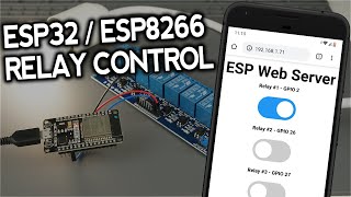 ESP32ESP8266 Relay Module  Control AC Appliances Web Server [upl. by Partridge]