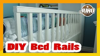 DIY Simple Toddler Bed Rails  JURO Workshop [upl. by Enelam]