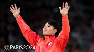 Shinnosuke Oka SHINES in men’s gymnastics individual allaround victory  Paris Olympics [upl. by Otnicaj]