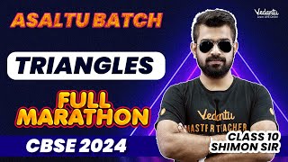 Triangles  Full Marathon  Class 10  CBSE 2024 🔥 Shimon Sir [upl. by Daitzman]