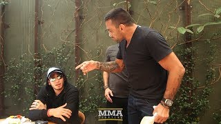 Tony Ferguson Fabricio Werdum Have to Be Separated at UFC 216 Media Lunch [upl. by Jonina]