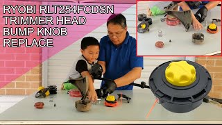 VTECH 30  How to replace Ryobi RLT254FCDSN Trimmer Head [upl. by Ennovaj]