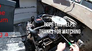 Adjusting idle and air fuel mix screw on a MerCruiser [upl. by Kan]