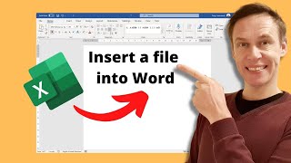 How to embed an Excel file into Word [upl. by Ynetsed]