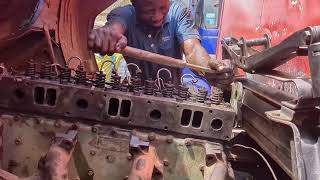 Cylinder Head and Gasket Installation African way jerUghanAworkshoP [upl. by Norrabal]