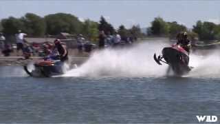 Snowmobile on Water Racing [upl. by Hoskinson]