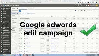 Google adwords edit campaign quick instructions [upl. by Notirb]