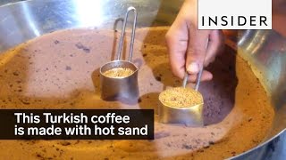 Turkish Coffee Made With Hot Sand [upl. by Nosiaj]