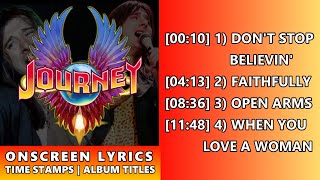 Journey Greatest Hits With Lyrics [upl. by Westney]