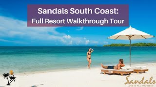 Sandals South Coast Resort Walkthrough Tour 2022  What You Want To See Resort Dining amp Beach [upl. by Searby]