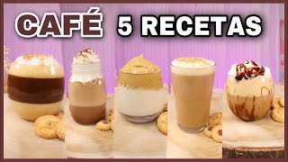 5 RECETAS DE CAFÉ ORIGINALES Y DELICIOSAS  NatyGloss Cocina [upl. by Mindy]