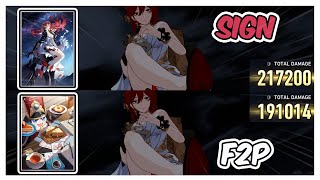 Himeko Signature vs F2P Breakfast Lightcone Damage Comparison Honkai Star Rail [upl. by Joelly39]