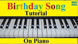 Birthday Song Tutorial On Piano With Notations [upl. by Otreblada]