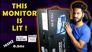 ASUS VG258QR Gaming Monitor Review HINDI 165Hz  05ms  AMD Freesync  Nvidia Gsync [upl. by Aurelea31]