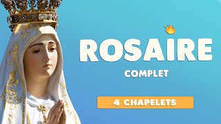 PRIÈRE PUISSANTE du ROSAIRE de la VIERGE MARIE CHAPELET x4 [upl. by Nirtiac813]