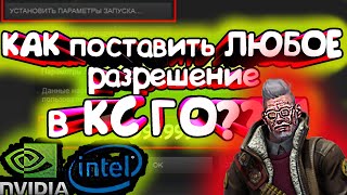 как поставить любое разрешение в кс го параметры запускаintelnvidia [upl. by Bilak]