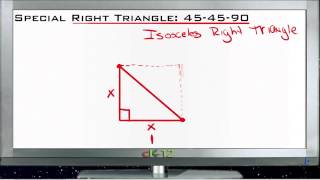 Special Right Triangle 454590 Lesson Basic Geometry Concepts [upl. by Leith]