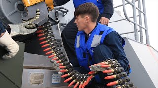 Loading 20mm Tungsten Ammo into Phalanx CIWS Magazine Drum [upl. by Imim]