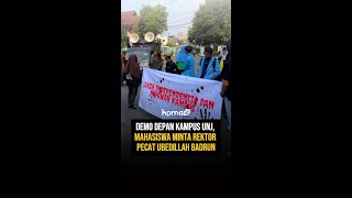 Demo Depan Kampus UNJ Mahasiswa Minta Rektor Pecat Ubedillah Badrun [upl. by Aioj]