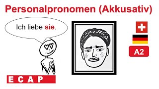 PERSONALPRONOMEN IM AKKUSATIV GRAMMATIK A2 [upl. by Salomie]