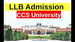 CCS UNIVERSITY LLB ADMISSION [upl. by Holna655]