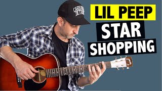 Lil Peep  Star Shopping  Easy Guitar Tutorial  TABS [upl. by Ellemac89]